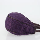 Christian Dior Canage Hand Bag Nylon Purple Silver Auth 176132-3