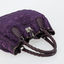 Christian Dior Canage Hand Bag Nylon Purple Silver Auth 176132-6