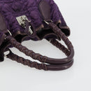 Christian Dior Canage Hand Bag Nylon Purple Silver Auth 176132-7