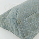 Christian Dior Canage Handtasche Jeansblau Silber Auth 176133-16