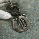 Christian Dior Canage Handtasche Jeansblau Silber Auth 176133-10