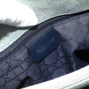 Christian Dior Canage Handtasche Jeansblau Silber Auth 176133-17