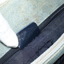 Christian Dior Canage Handtasche Jeansblau Silber Auth 176133-12