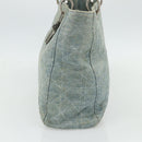 Christian Dior Canage Handtasche Jeansblau Silber Auth 176133-4