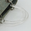 Christian Dior Canage Handtasche Jeansblau Silber Auth 176133-7
