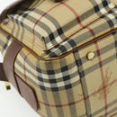 BURBERRY Nova Check Shoulder Bag PVC Beige Gold Auth 176136A-11