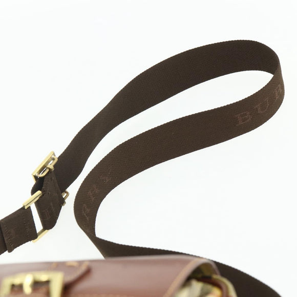 BURBERRY Nova Check Shoulder Bag PVC Beige Gold Auth 176136A