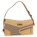 Christian Dior Trotter Canvas Street Chic Umhängetasche Beige Silber Auth 176137A-1