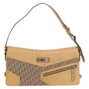 Christian Dior Trotter Canvas Street Chic Umhängetasche Beige Silber Auth 176137A-13