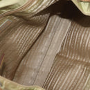 PRADA Hand Bag Nylon Khaki Silver Auth 176138-11