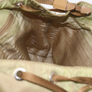 PRADA Hand Bag Nylon Khaki Silver Auth 176138-18