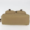 PRADA Hand Bag Nylon Khaki Silver Auth 176138-5
