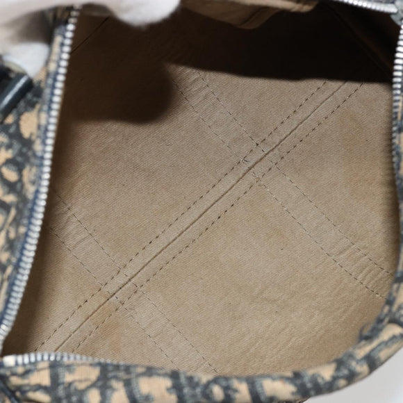 Christian Dior Trotter Canvas Hand Bag Navy Silver Auth 176139