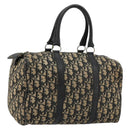 Christian Dior Trotter Canvas Hand Bag Navy Silver Auth 176139-1