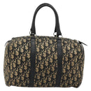 Christian Dior Trotter Canvas Hand Bag Navy Silver Auth 176139-2