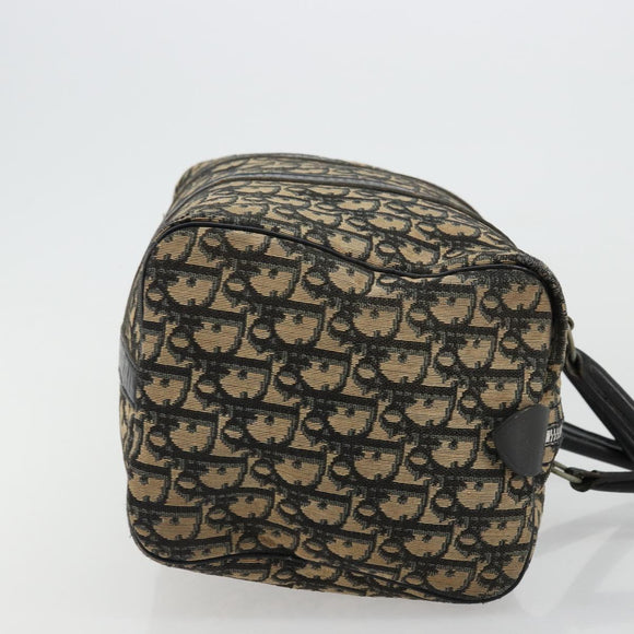 Christian Dior Trotter Canvas Hand Bag Navy Silver Auth 176139