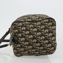 Christian Dior Trotter Canvas Hand Bag Navy Silver Auth 176139-4