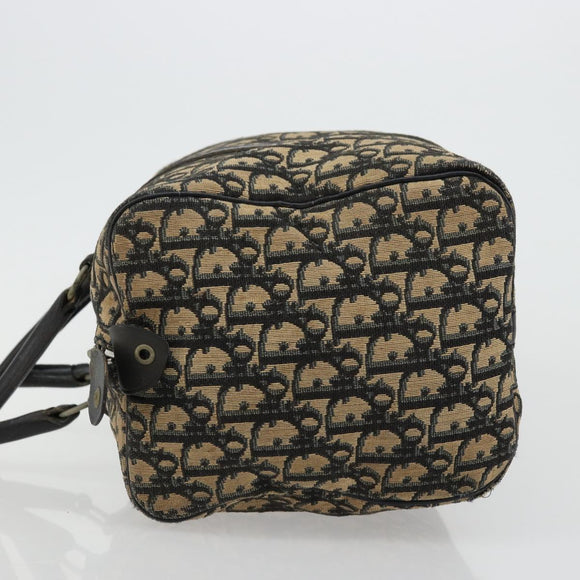 Christian Dior Trotter Canvas Hand Bag Navy Silver Auth 176139