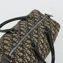 Christian Dior Trotter Canvas Hand Bag Navy Silver Auth 176139-6