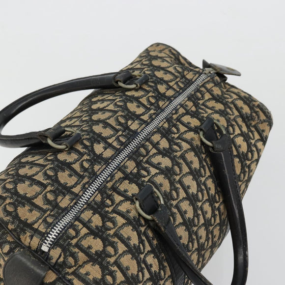 Christian Dior Trotter Canvas Hand Bag Navy Silver Auth 176139
