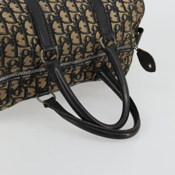 Christian Dior Trotter Canvas Hand Bag Navy Silver Auth 176139