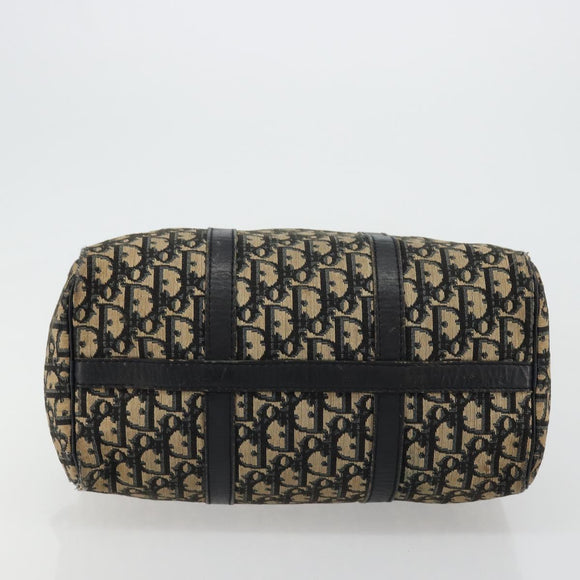 Christian Dior Trotter Canvas Hand Bag Navy Silver Auth 176139