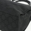 GUCCI GG Canvas Bamboo Handtasche Nylon Schwarz Silber 002 1010 Auth 176148-9