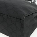 GUCCI GG Canvas Bamboo Handtasche Nylon Schwarz Silber 002 1010 Auth 176148-15