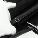 GUCCI GG Canvas Bamboo Handtasche Nylon Schwarz Silber 002 1010 Auth 176148-22
