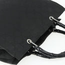 GUCCI GG Canvas Bamboo Handtasche Nylon Schwarz Silber 002 1010 Auth 176148-6