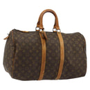 LOUIS VUITTON Monogram Keepall 45 Boston Bag M41428 LV Auth 176152-1