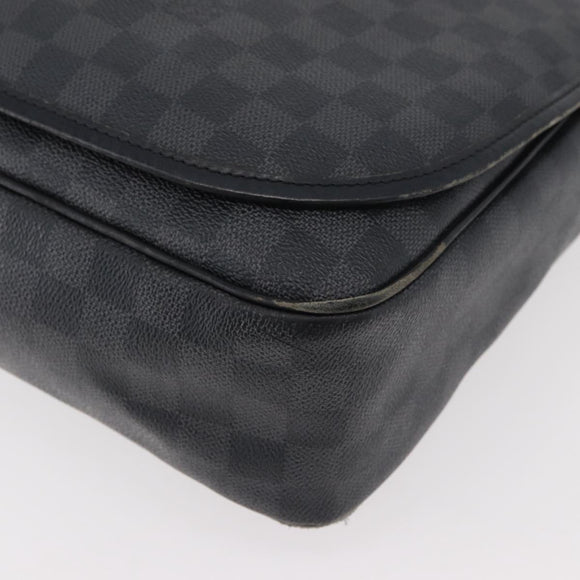 LOUIS VUITTON Damier Graphite Daniel GM Shoulder Bag N58033 LV Auth 176159
