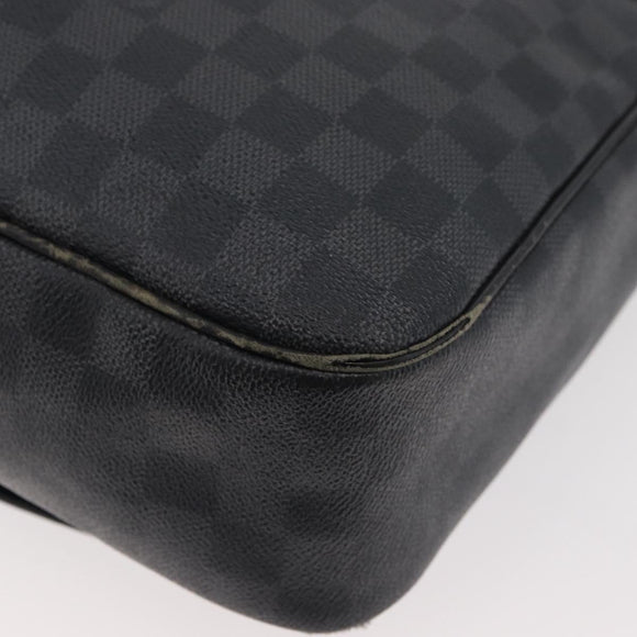 LOUIS VUITTON Damier Graphite Daniel GM Shoulder Bag N58033 LV Auth 176159
