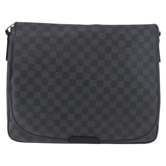 LOUIS VUITTON Damier Graphite Daniel GM Shoulder Bag N58033 LV Auth 176159