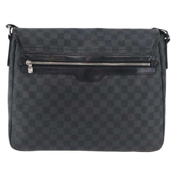 LOUIS VUITTON Damier Graphite Daniel GM Shoulder Bag N58033 LV Auth 176159