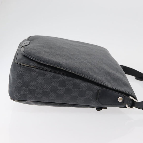 LOUIS VUITTON Damier Graphite Daniel GM Shoulder Bag N58033 LV Auth 176159