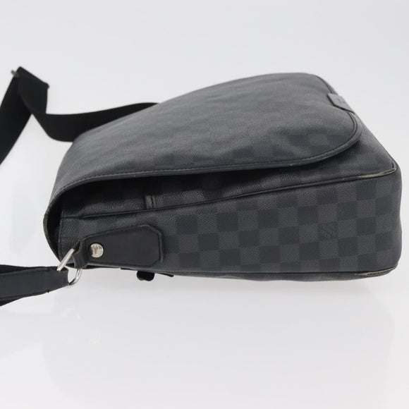 LOUIS VUITTON Damier Graphite Daniel GM Shoulder Bag N58033 LV Auth 176159