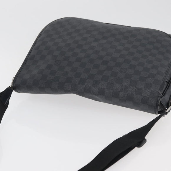 LOUIS VUITTON Damier Graphite Daniel GM Shoulder Bag N58033 LV Auth 176159