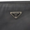 PRADA Hand Bag Nylon Black Silver Auth 176163-17