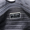 PRADA Hand Bag Nylon Black Silver Auth 176163-10
