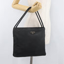 PRADA Hand Bag Nylon Black Silver Auth 176163-27