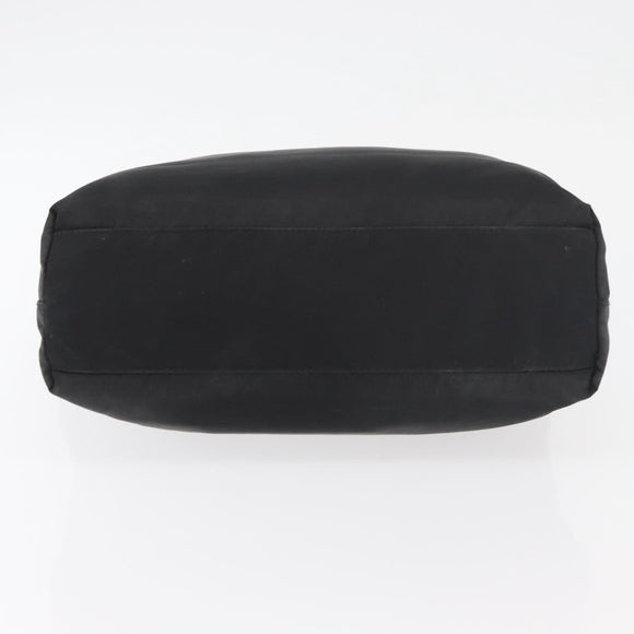 PRADA Hand Bag Nylon Black Silver Auth 176163