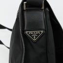 PRADA Shoulder Bag Nylon Black Silver Auth 176173-14