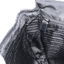 PRADA Shoulder Bag Nylon Black Silver Auth 176173-20