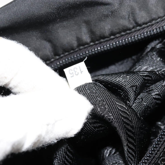 PRADA Shoulder Bag Nylon Black Silver Auth 176173