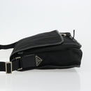 PRADA Shoulder Bag Nylon Black Silver Auth 176173-5