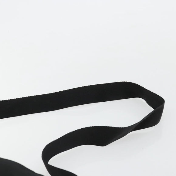 PRADA Shoulder Bag Nylon Black Silver Auth 176173