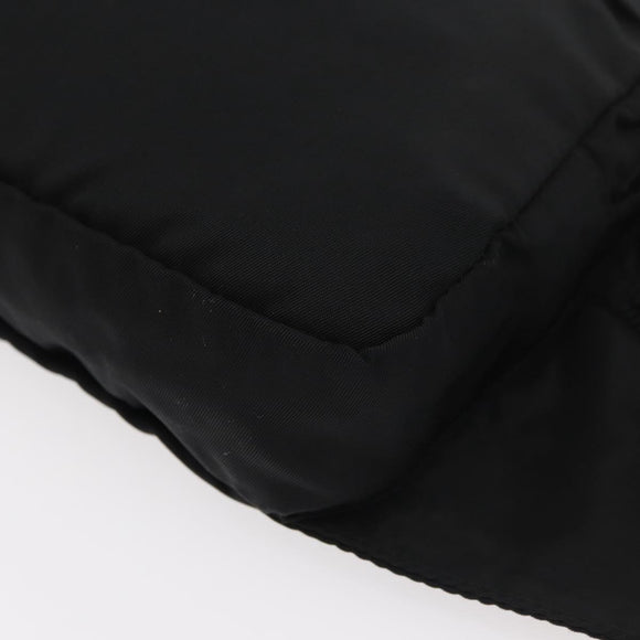 PRADA Body Bag Nylon Black Silver Auth 176176A