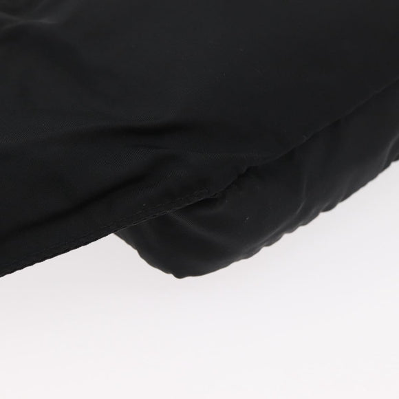 PRADA Body Bag Nylon Black Silver Auth 176176A
