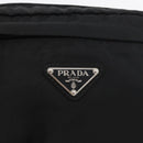PRADA Body Bag Nylon Black Silver Auth 176176A-17